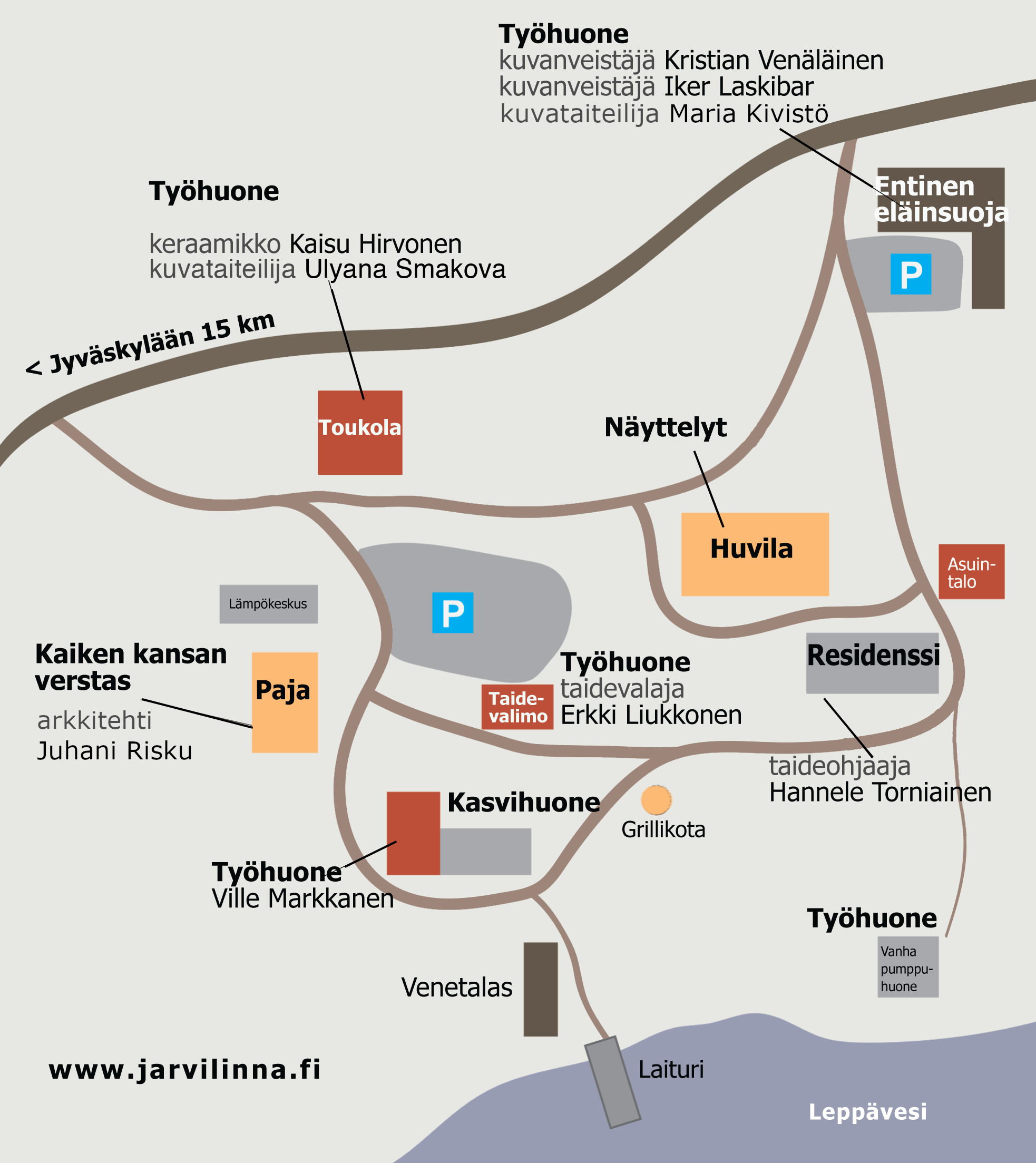 Alueen kartta – Taidekeskus Järvilinna